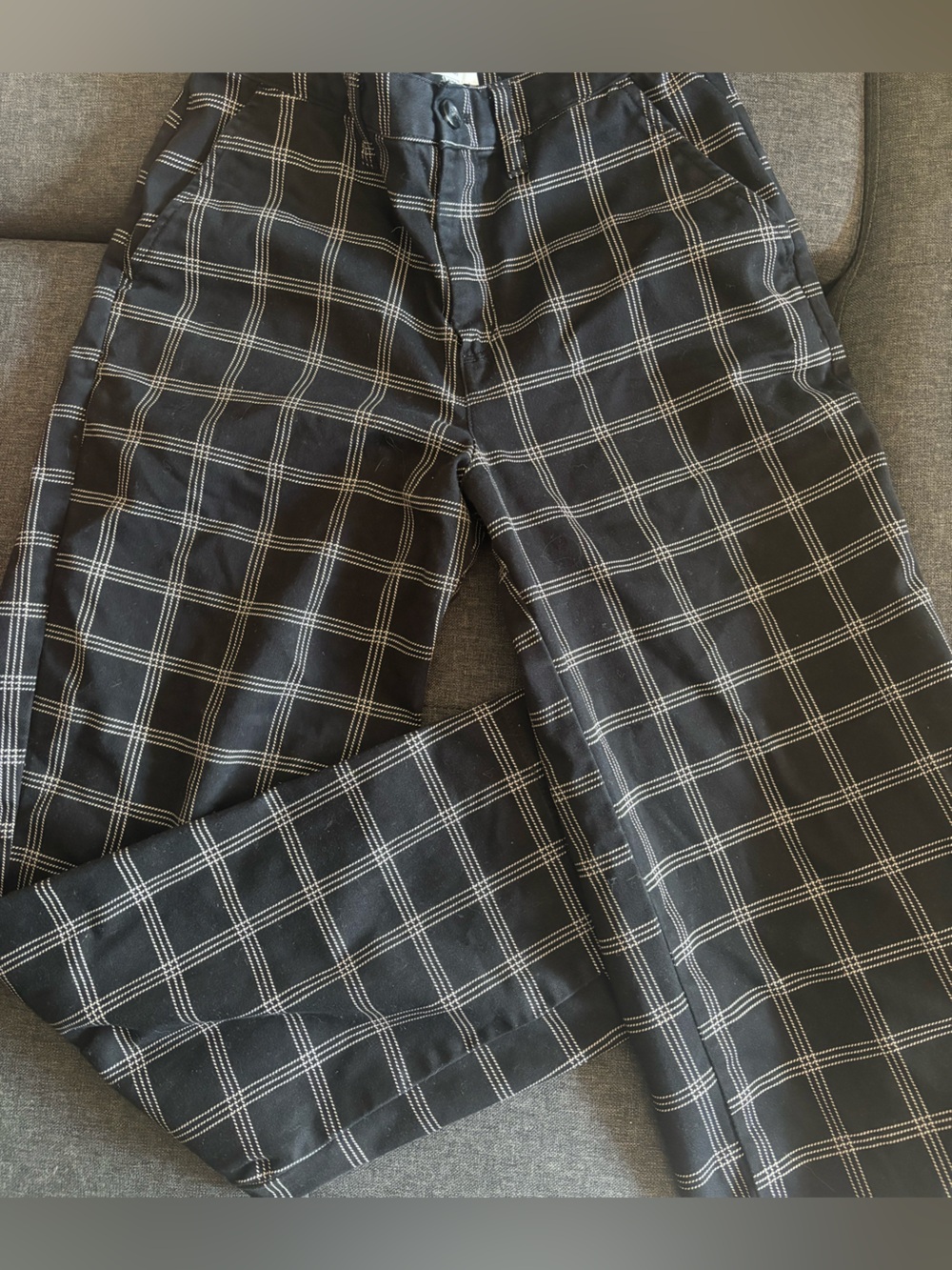 Vans Black Windowpane Plaid Pants